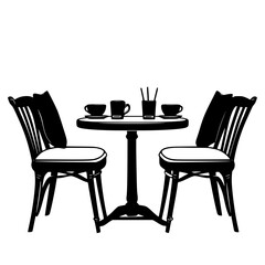 Coastal Breakfast nook seating, furniture vector art, interior design