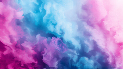 Fototapeta premium Dreamy abstract gradient background with soft pink, blue, and purple hues, creating serene and minimalist atmosphere. Perfect for modern design projects