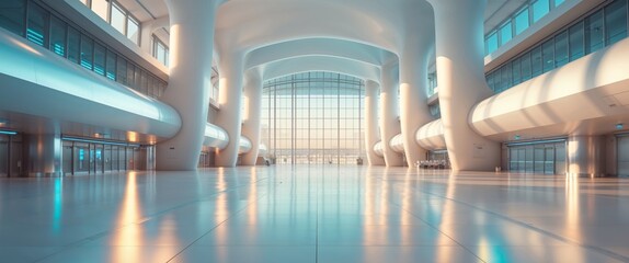 Futuristic Urban Terminal with Ample Daylight.