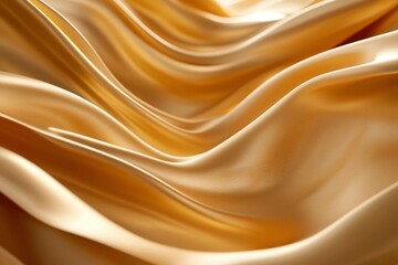 Fototapeta premium Golden fabric folds close-up