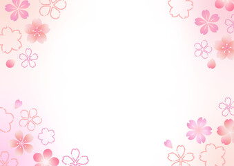 桜の背景イラスト
