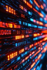 Fototapeta premium Digital stream of binary code