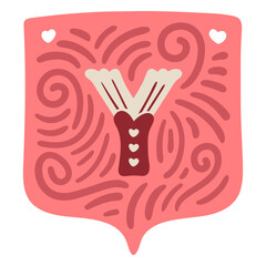 Obraz premium valentine garland letter y.