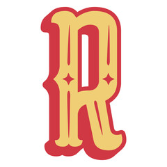 Fototapeta premium mexican abc letter r icon.