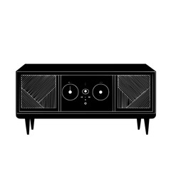 Obraz premium Art Deco Media console, household object, vector graphic