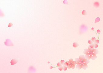 空に舞う桜の花びら
