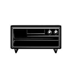 Obraz premium Coastal Media console, household object, vector graphic