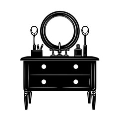 Obraz premium Coastal Vanity, household object, vector graphic