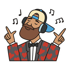 beard guy music character.