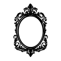 Neoclassical Mirror, household object, vector graphic