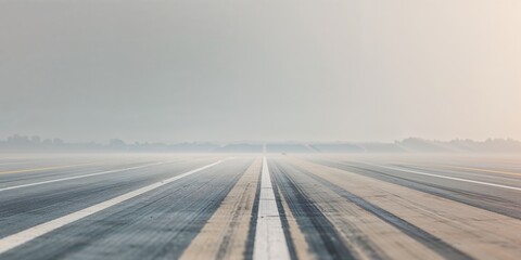 Runway view featuring heat haze and clear markings in the background