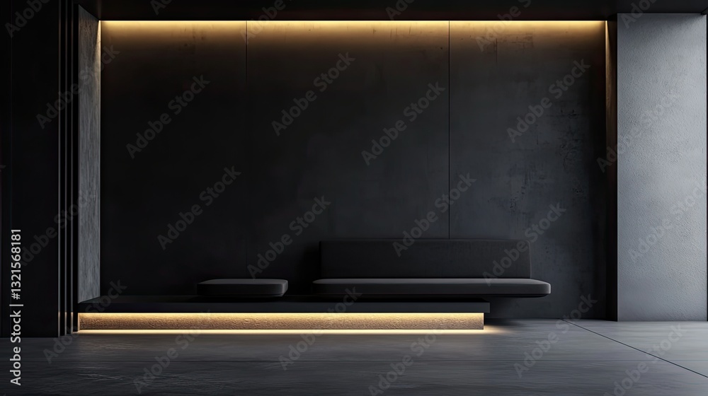 Poster smooth dark gray backdrop with controlled lighting and subtle soft shadows for sleek product visuals