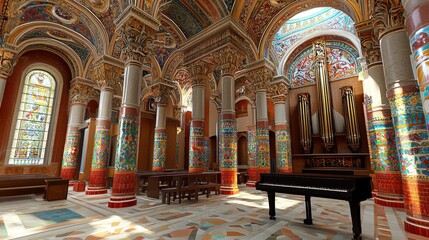 Obraz premium Cathedral, colonial, architecture