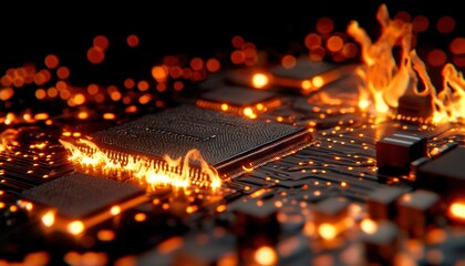 Circuit board ablaze (1)