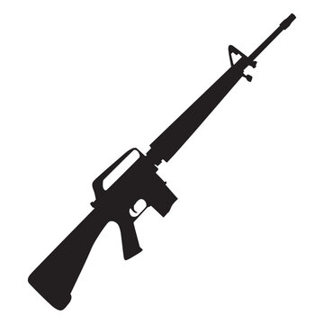 m16 rifle carbine silhouette.
