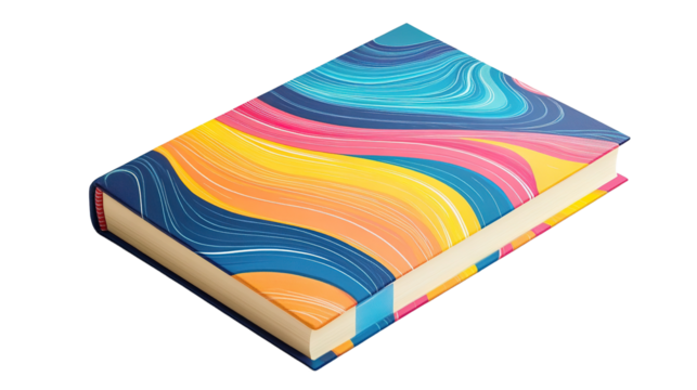 Colorful concepts a vibrant contemporary paperback design with artful environment and creative content