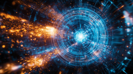 Obraz premium Quantum computing is a key technology, with quantum supremacy as a threshold for surpassing classical computers and reflecting research strength.