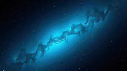 Blue nebula in deep space for astronomy websites, science fiction themes, and educational materials. Cosmic gas cloud background for space exploration content and celestial presentations.