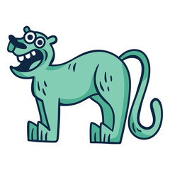 Fototapeta premium funny puma cartoon.