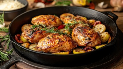 Fototapeta premium Cast iron skillet Cast iron skillets deliver superior heat retention.