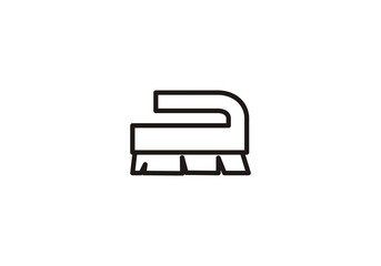 cleaning tool line element symbol logo png template icon vector illustration