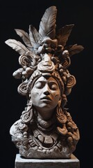 Mayan Clay Statues