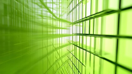 Lime Green Modern Architectural Design - Abstract Building Facades and Structures