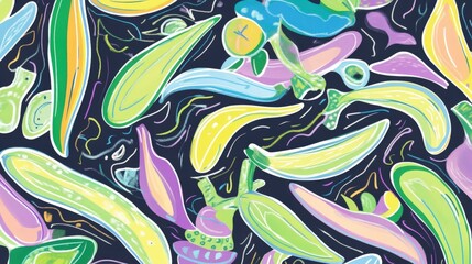 Obraz premium Abstract Colorful Shapes Pattern Design