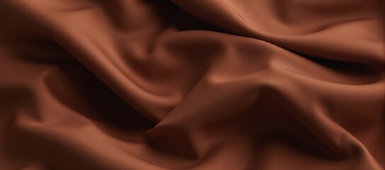 Fototapeta premium Mocha Mousse colored satin fabric with luxurious texture and graceful flow for the year 2025s Color of the Year