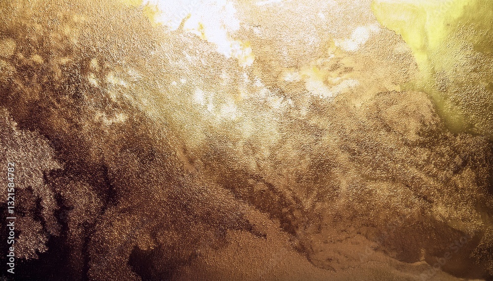 Poster luxurious golden texture with abstract rough metallic surface, shimmering gold and brown tones for b