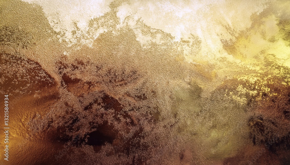 Aufkleber luxurious golden texture with abstract rough metallic surface, shimmering gold and brown tones for b