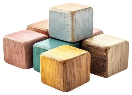 Creative playtime colorful wooden blocks for kids indoor learning environment