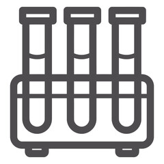 test tubes stroke icon.
