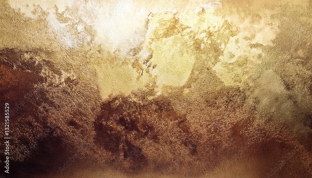 Aufkleber luxurious golden texture with abstract rough metallic surface, shimmering gold and brown tones for b