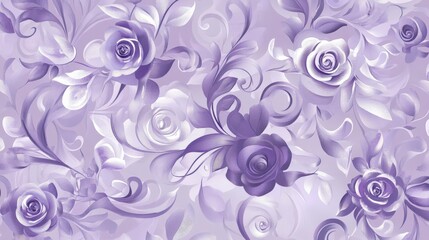 Exquisite Lavender Rose Floral Pattern Design for Home Decor