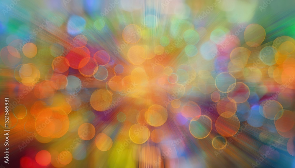 Aufkleber vibrant abstract digital background with colorful bokeh and subtle geometric grid pattern for modern design and creative projects

