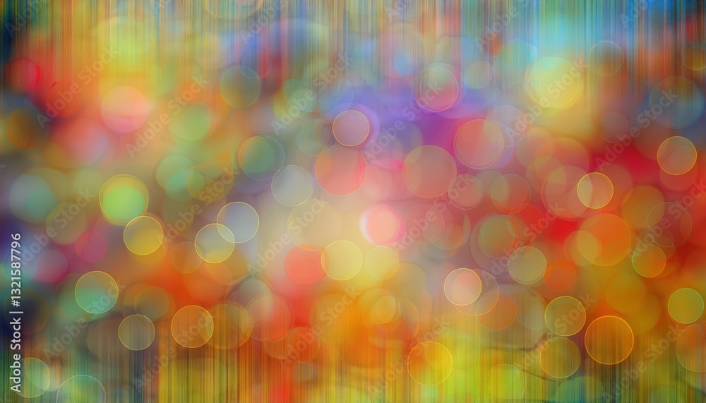 Poster vibrant abstract digital background with colorful bokeh and subtle geometric grid pattern for modern design and creative projects

