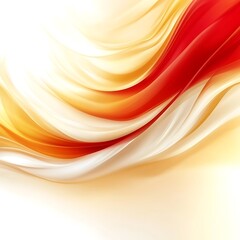 Obraz premium Abstract composition of flowing layers in warm and vibrant colors