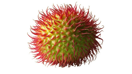 Exotic rambutan fruit tropical paradise food photography natural habitat close-up vibrant texture