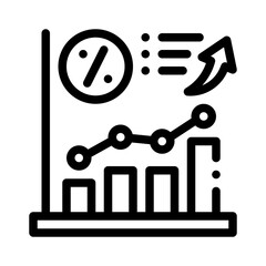 sales analytics line icon