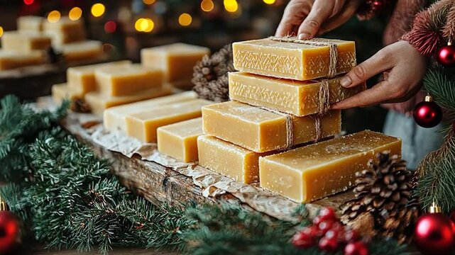 Artisan Honey Soap at Christmas Market