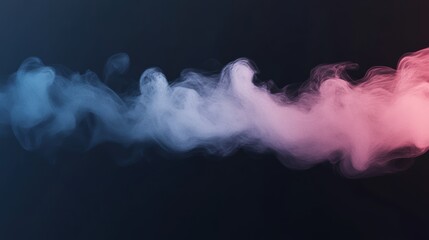 Abstract Colorful Swirling Smoke Art with Cannabis Inspiration