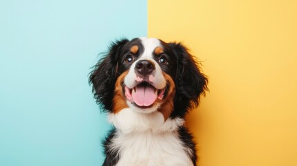 Happy dog, vibrant colors