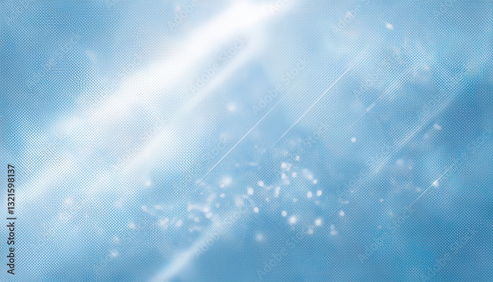 Poster ethereal abstract blue light background with glowing bokeh, digital wave texture, and soft motion blur for modern design