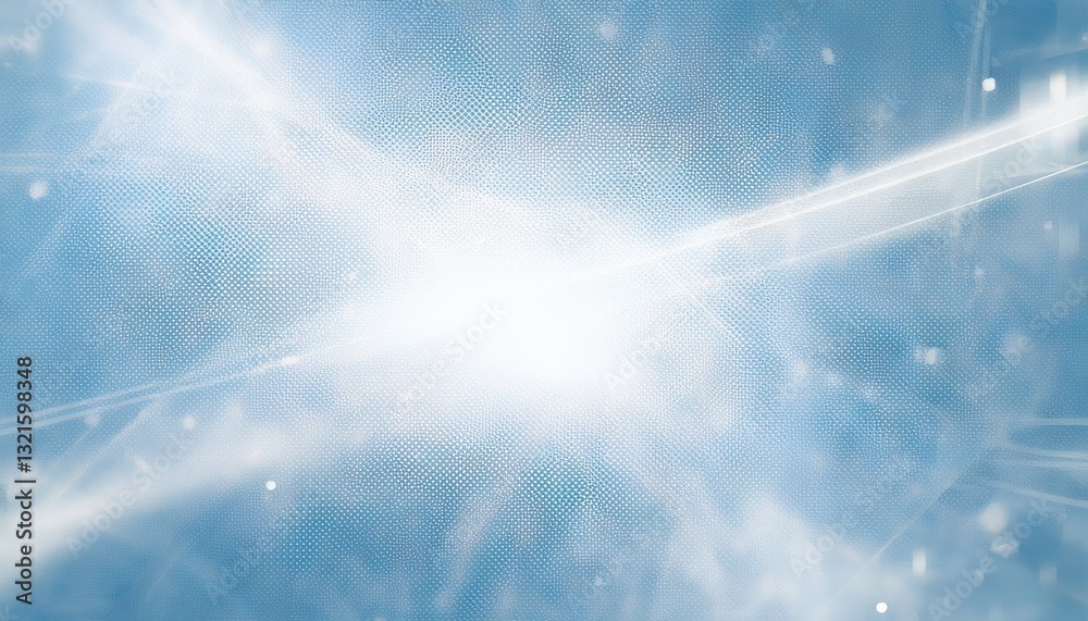 Poster ethereal abstract blue light background with glowing bokeh, digital wave texture, and soft motion blur for modern design