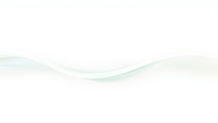Abstract flowing light green waves on white background