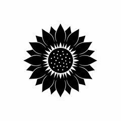 creative silhouette Sunflower Icon victor illustration