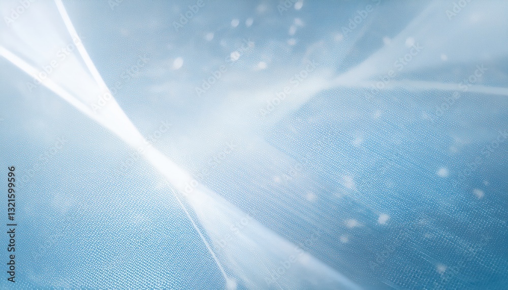 Poster ethereal abstract blue light background with glowing bokeh, digital wave texture, and soft motion blur for modern design