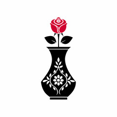 creative details Flower Vase Icon victor illustration