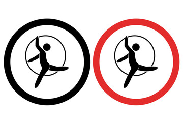 Gymnast with Hoop Icons